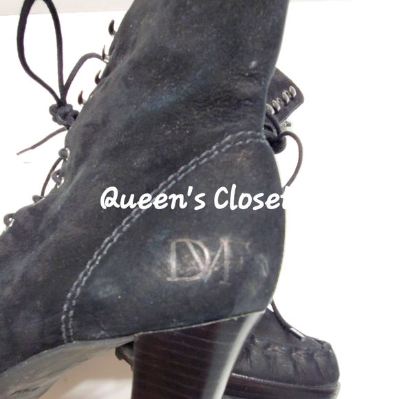 Diane Von Furstenberg | Jameson Lace-Up Nubuk Ankle Booties - Picture 4 of 5